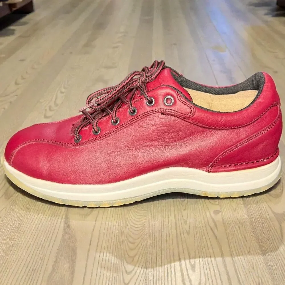 Rockport MEW327M Mens 10 Red Leather Sneakers Walking Shoes EUR 44 NWOB